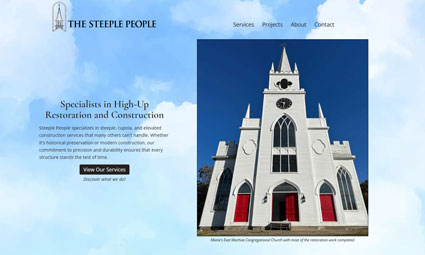 Website designed for The Steeple People