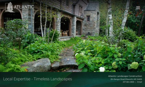 Screenshot of Atlantic Landscape Construction, Inc. website main page